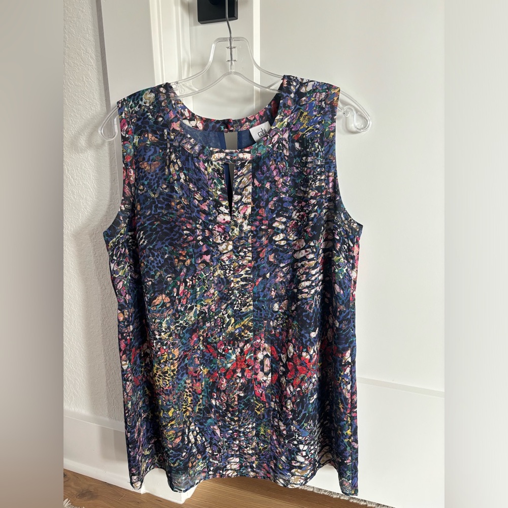 Cabi Stained Glass Tunic Tank - sleeveless size Medium #3093